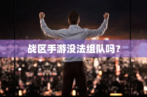 战区手游没法组队吗？