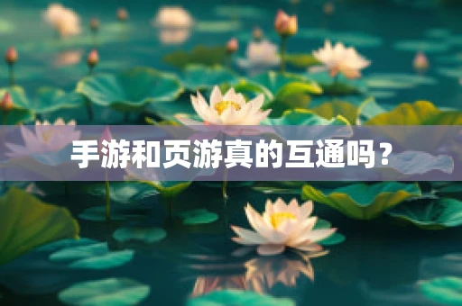 手游和页游真的互通吗？