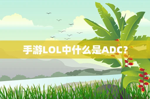 手游LOL中什么是ADC？