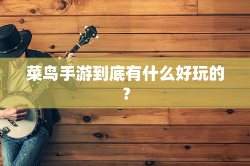 菜鸟手游到底有什么好玩的？