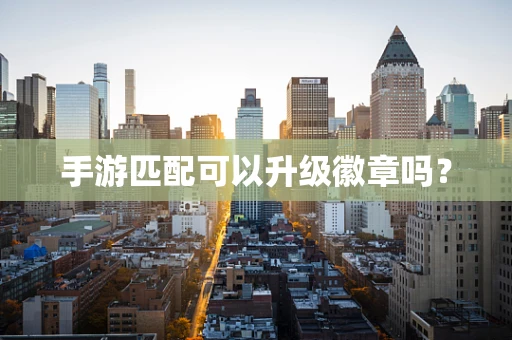 手游匹配可以升级徽章吗？