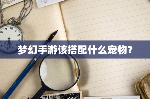 梦幻手游该搭配什么宠物？