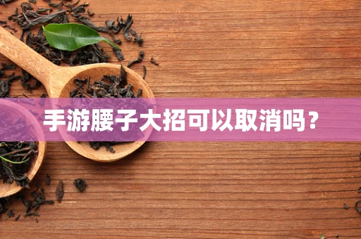 手游腰子大招可以取消吗？