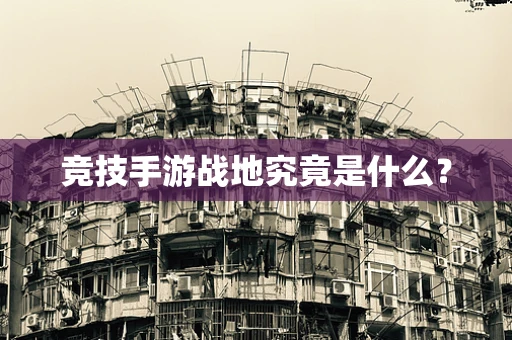 竞技手游战地究竟是什么？