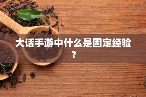大话手游中什么是固定经验？