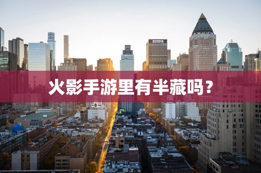 火影手游里有半藏吗？