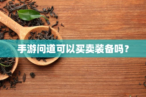 手游问道可以买卖装备吗？